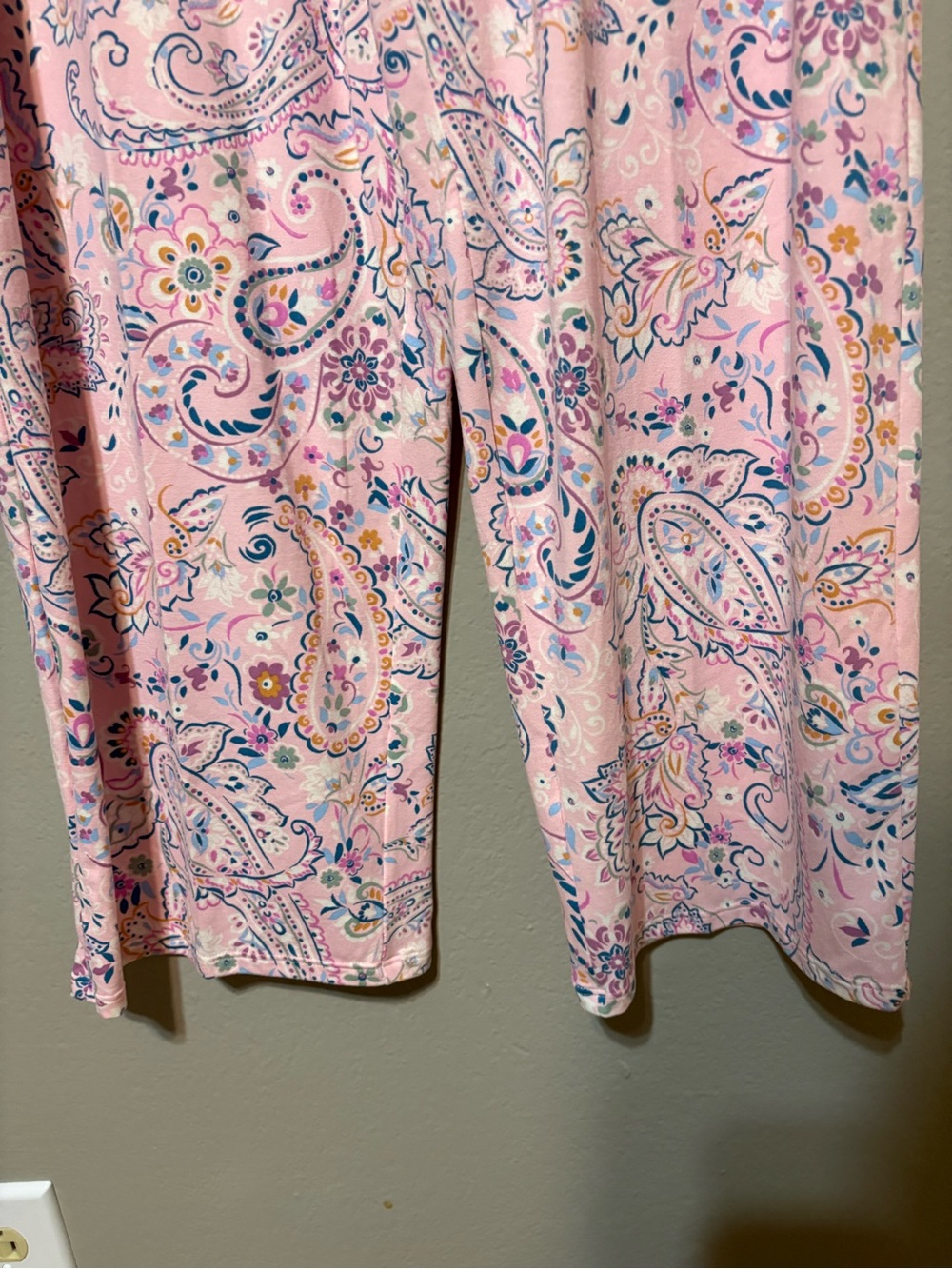 NWT Ellen Tracy Pink Paisley V-Neck Short Sleeve Pajama Set Size XL - Picture 9 of 16